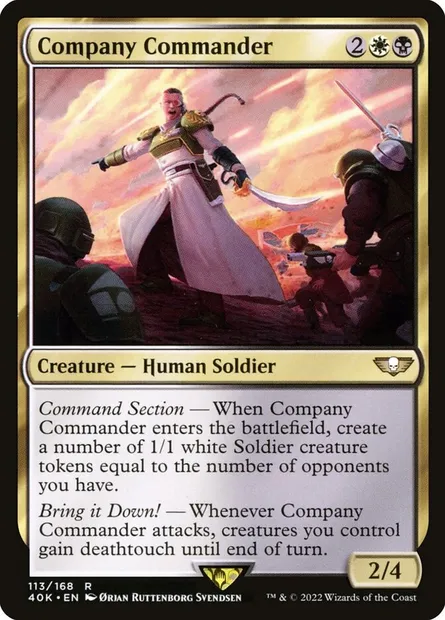 Company Commander, Magic card 40K 113 — Warhammer 40,000 Commander set
