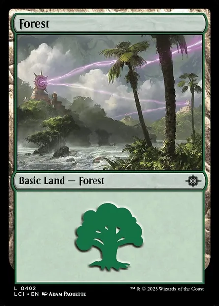 Forest, Magic card LCI 402 — The Lost Caverns of Ixalan set