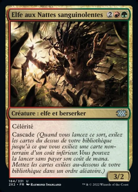 Elfe aux Nattes sanguinolentes, carte Magic 2X2 184 — extension Double Masters 2022
