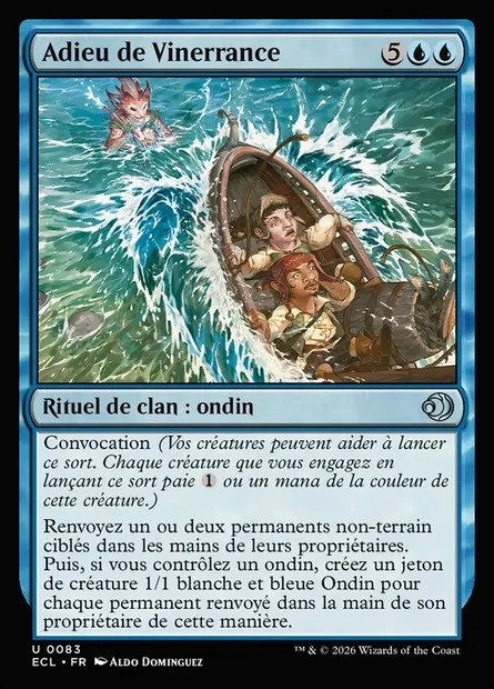 Adieu de Vinerrance, carte Magic ECL 83 — extension Lorwyn Eclipsed