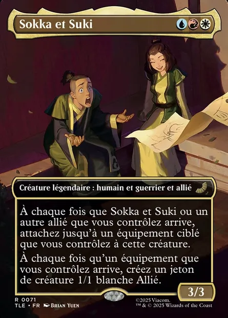 Sokka et Suki, carte Magic TLE 71 — extension Avatar: The Last Airbender Eternal