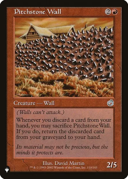 Pitchstone Wall, Magic card PLST TOR-110 — The List set