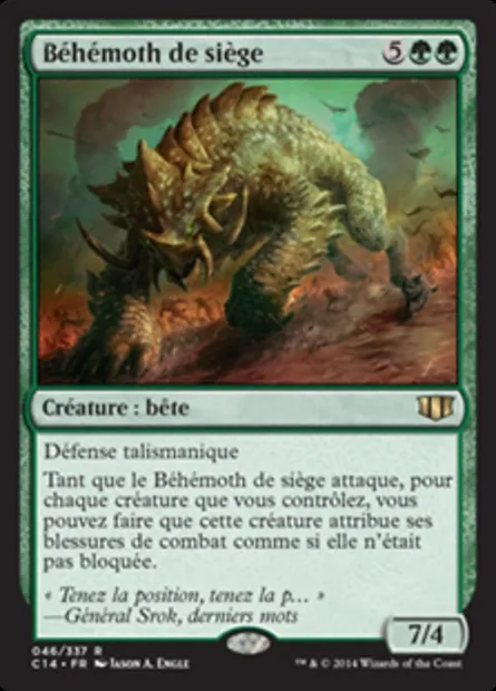 Béhémoth de siège, carte Magic C14 46 — extension Commander 2014