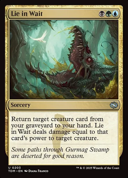 Lie in Wait, Magic card TDM 203 — Tarkir: Dragonstorm set