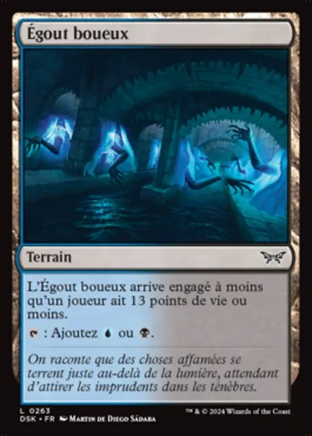 Égout boueux, carte Magic DSK 263 — extension Duskmourn: House of Horror