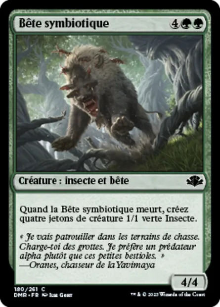 Bête symbiotique, carte Magic DMR 180 — extension Dominaria Remastered
