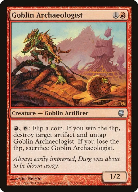 Goblin Archaeologist, Magic card DST 63 — Darksteel set