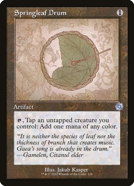 Springleaf Drum, Magic card BRR 118 — The Brothers' War Retro Artifacts set