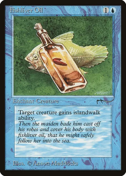Fishliver Oil, Magic card ARN 13† — Arabian Nights set