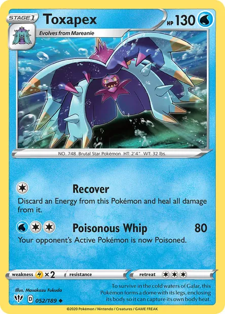 Toxapex, Pokémon card DAA 52 — Darkness Ablaze set
