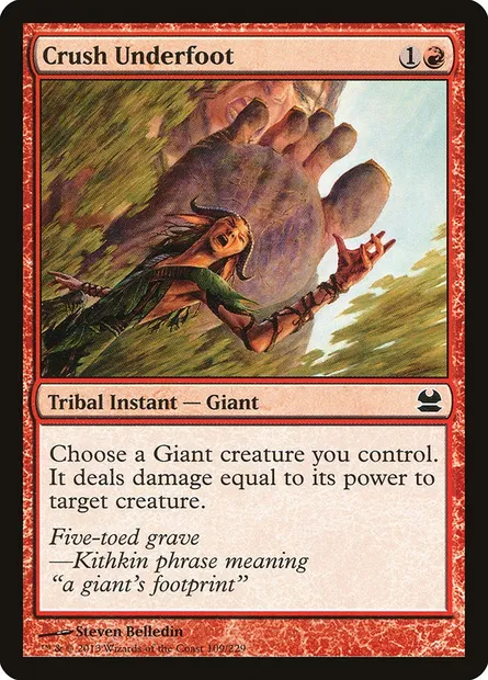 Sous le pied, carte Magic MMA 109 — extension Modern Masters