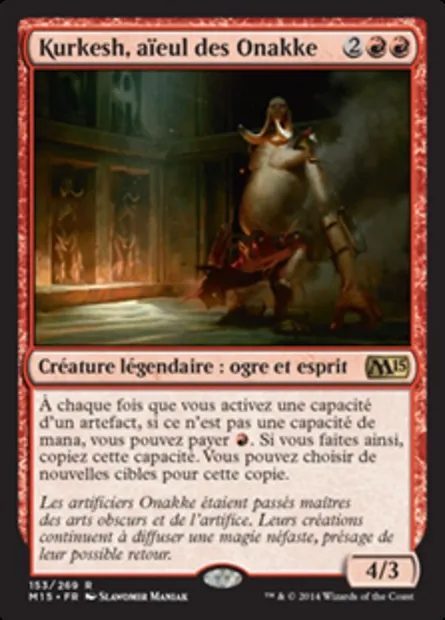 Kurkesh, aïeul des Onakke, carte Magic M15 153 — extension Magic 2015