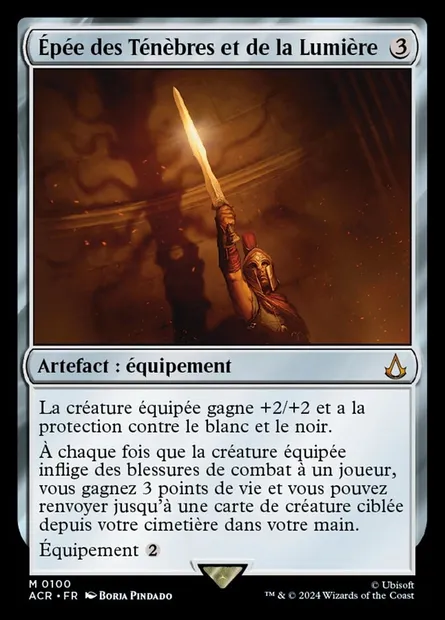 Épée des Ténèbres et de la Lumière, carte Magic ACR 100 — extension Assassin's Creed