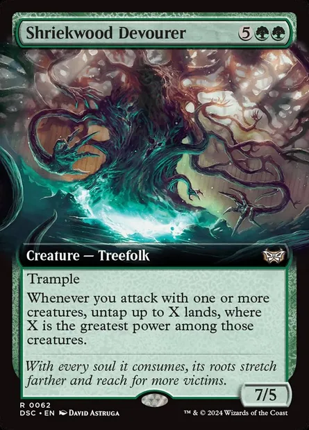 Shriekwood Devourer, Magic card DSC 62 — Duskmourn: House of Horror Commander set