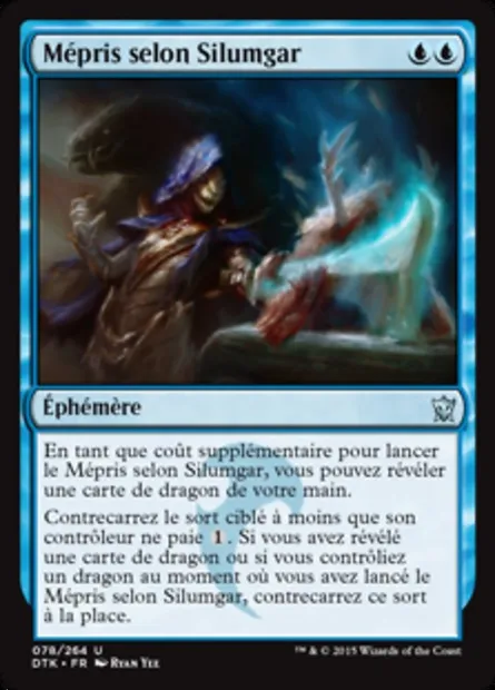 Mépris selon Silumgar, carte Magic DTK 78 — extension Les Dragons de Tarkir