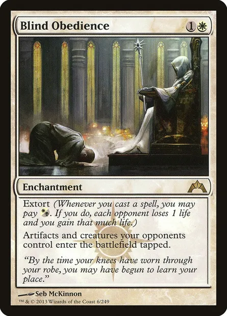 Blind Obedience, Magic card GTC 6 — Gatecrash set