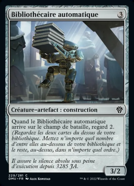 Bibliothécaire automatique, carte Magic DMU 229 — extension Dominaria Uni