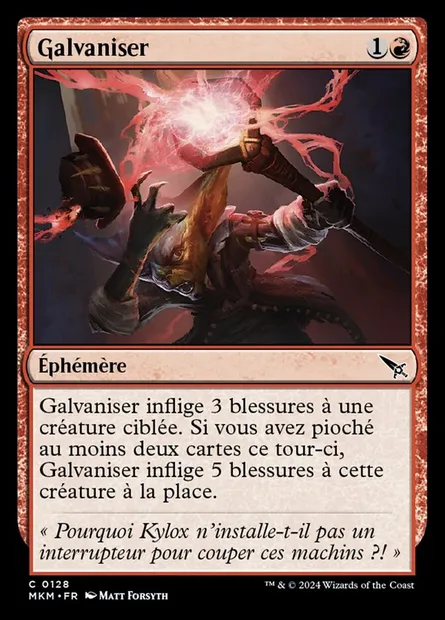Galvaniser, carte Magic MKM 128 — extension Murders at Karlov Manor