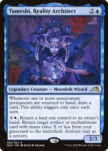 Tameshi, Reality Architect, Magic card NEO 82 — Kamigawa: Neon Dynasty set