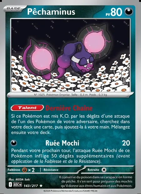 Pêchaminus, carte Pokémon ASC 143 — extension Héros Transcendants