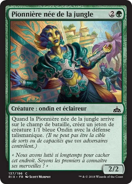 Pionnière née de la jungle, carte Magic RIX 137 — extension Les combattants d'Ixalan