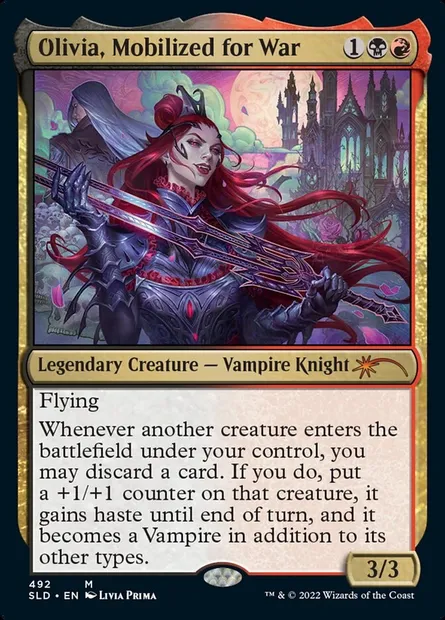 Olivia, Mobilized for War, Magic card SLD 492 — Secret Lair Drop set