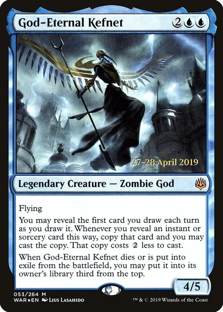 Kefnet l'Éternel-dieu, carte Magic PWAR 53s — extension War of the Spark Promos