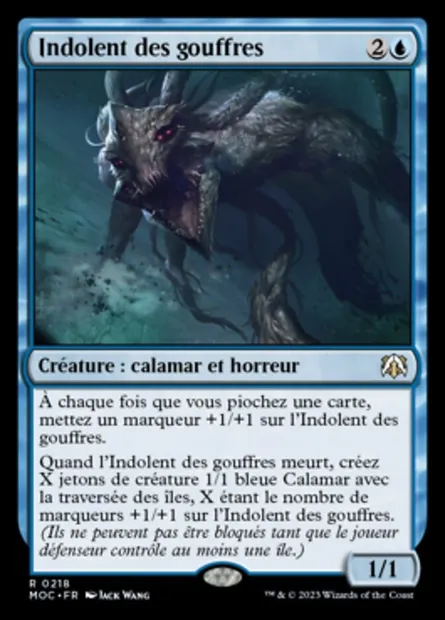 Indolent des gouffres, carte Magic MOC 218 — extension March of the Machine Commander