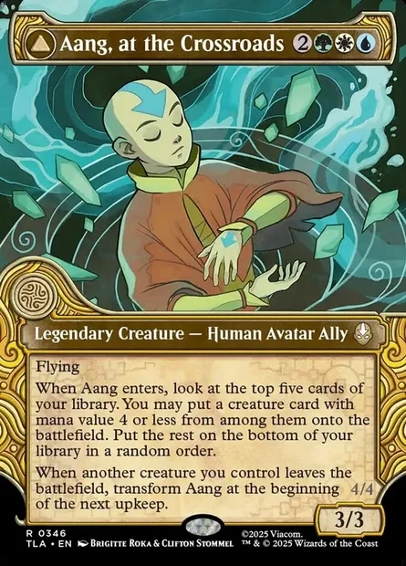 Aang, at the Crossroads // Aang, Destined Savior, Magic card TLA 346 — Avatar: The Last Airbender set