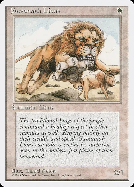 Savannah Lions, Magic card 4ED 48 — Fourth Edition set
