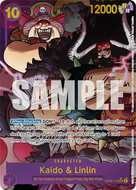 Kaido & Linlin, carte One Piece OP08-119 — extension TWO LEGENDS