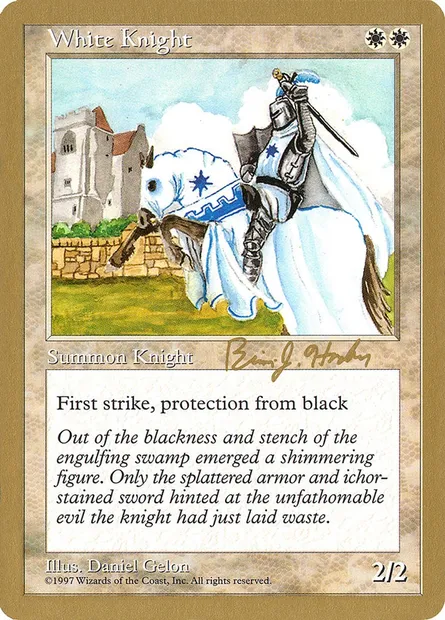 Chevalier blanc, carte Magic WC98 bh68 — extension World Championship Decks 1998