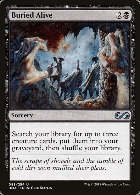 Buried Alive, Magic card UMA 88 — Ultimate Masters set