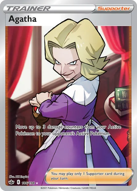 Agatha, Pokémon card CRE 186 — Chilling Reign set