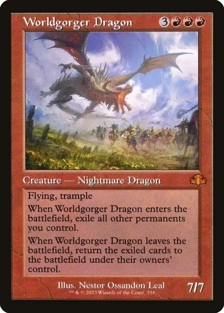 Worldgorger Dragon, Magic card DMR 334 — Dominaria Remastered set