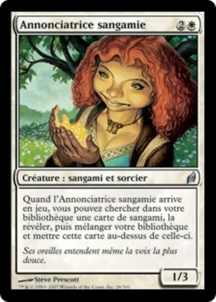Annonciatrice sangamie, carte Magic LRW 26 — extension Lorwyn