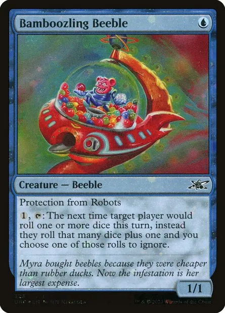 Bamboozling Beeble, carte Magic UNF 323 — extension Unfinity