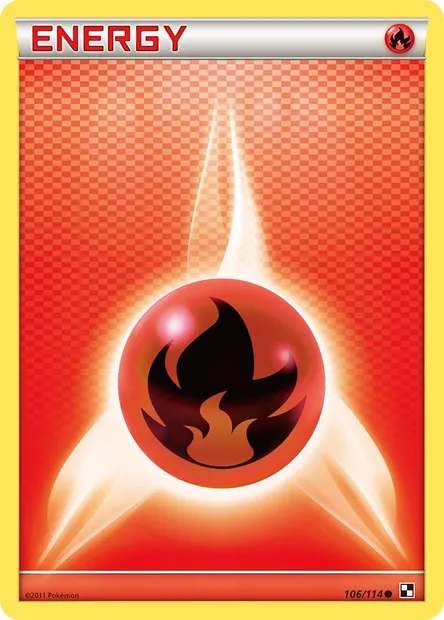 Fire Energy, Pokémon card BLW 106 — Black & White set