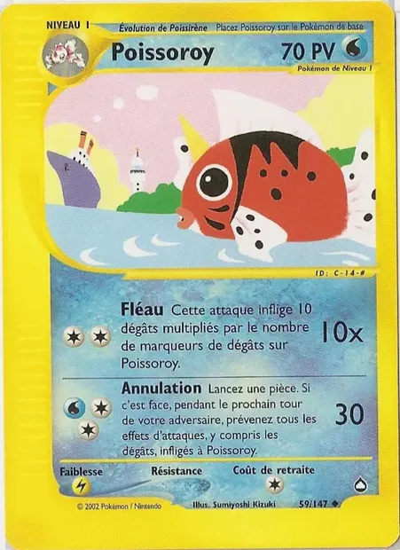 Poissoroy, carte Pokémon AQ 59 — extension Aquapolis