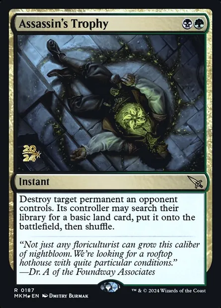 Assassin's Trophy, Magic card PMKM 187s — Murders at Karlov Manor Promos set
