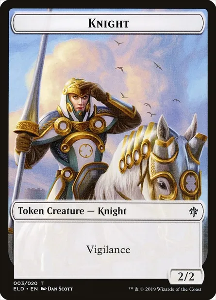 Knight, Magic card TELD 3 — Throne of Eldraine Tokens set