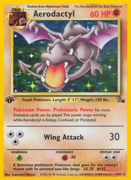 Aerodactyl, Pokémon card FO 1 — Fossil set