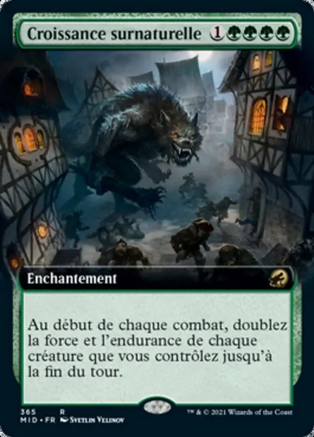 Croissance surnaturelle, carte Magic MID 365 — extension Innistrad : chasse de minuit