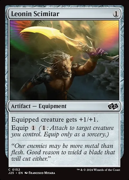 Leonin Scimitar, Magic card J25 152 — Foundations Jumpstart set