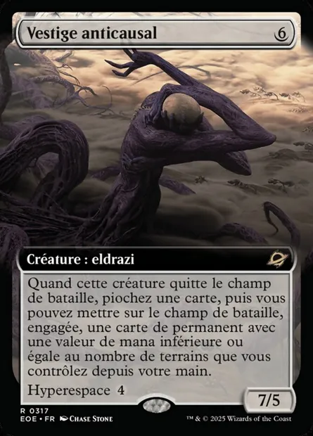 Vestige anticausal, carte Magic EOE 317 — extension Edge of Eternities