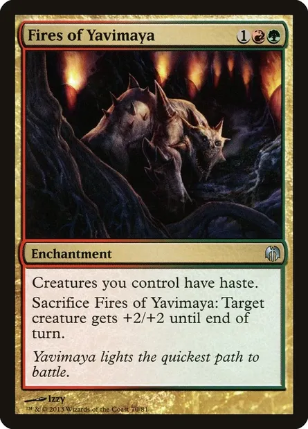 Fires of Yavimaya, Magic card DDL 70 — Duel Decks: Heroes vs. Monsters set