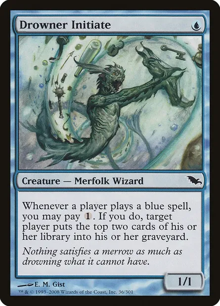 Drowner Initiate, Magic card SHM 36 — Shadowmoor set