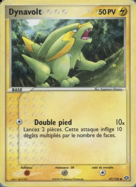 Dynavolt, carte Pokémon EM 47 — extension EX Émeraude