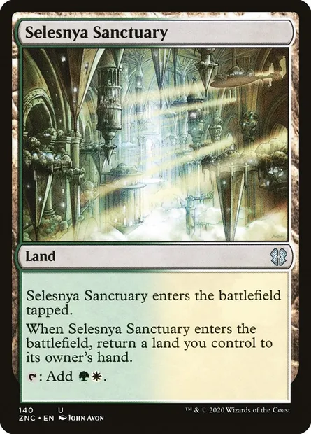 Selesnya Sanctuary, Magic card ZNC 140 — Zendikar Rising Commander set