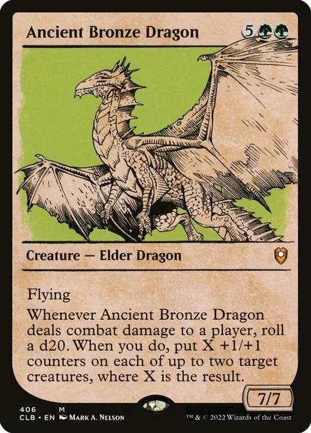 Ancient Bronze Dragon, Magic card CLB 406 — Commander Legends: Battle for Baldur's Gate set